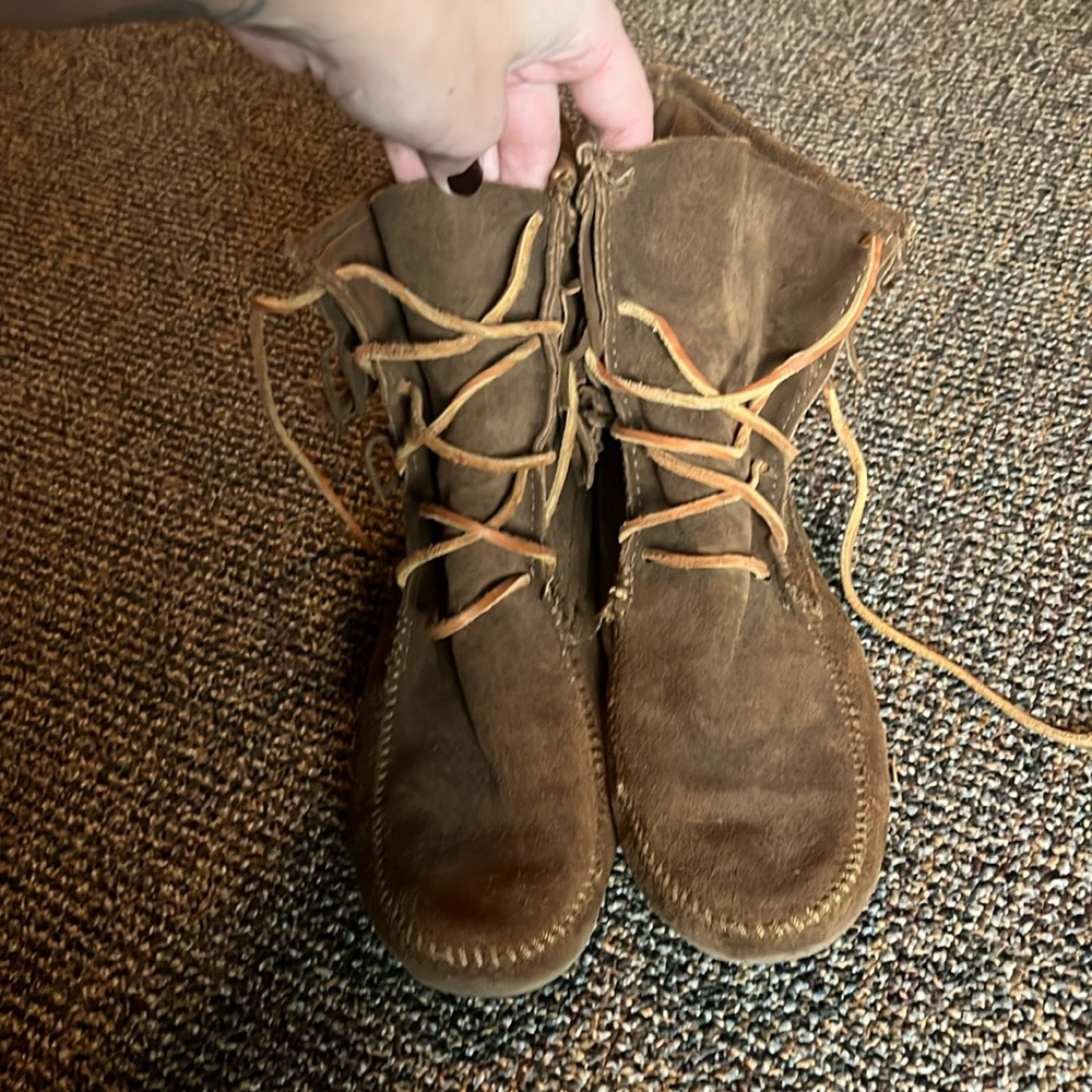 Moccasin ankle boots